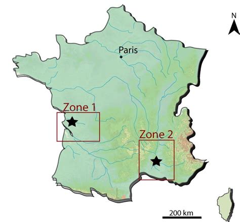 Carte de France indiquant les différentes localités mentionnées dans les documents.