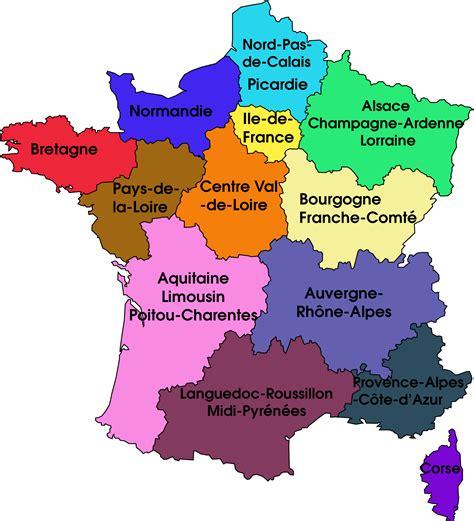 Carte de France mettant en évidence les régions riches en grenats
