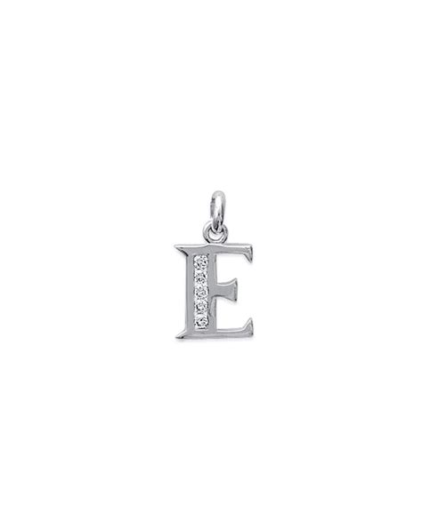 Photo du pendentif lettre E en argent 925, doré à l'or fin