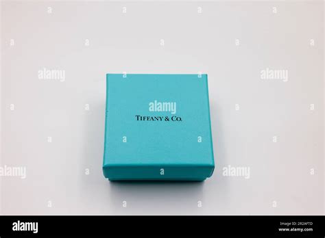 Une boîte Tiffany & Co. bleue emblématique.