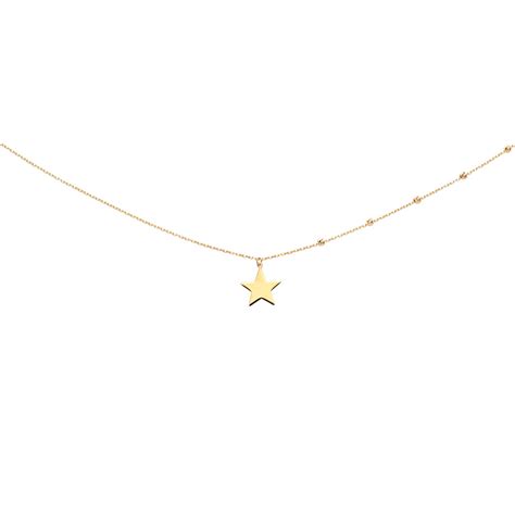 Illustration stylisée d'un collier étoile en or