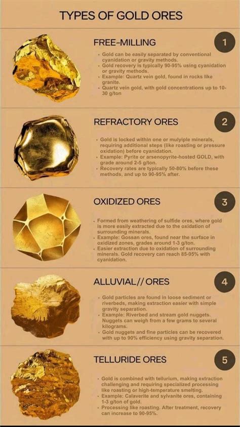Représentation stylisée de différents types de minerais et de gemmes, brutes et taillées, avec des indications de valeur.
