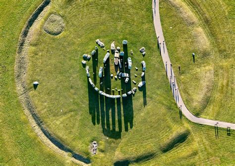 Plan schématique de Stonehenge avec ses différentes composantes identifiées par des numéros.