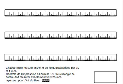 Exemple de mètre mesureur en papier à imprimer