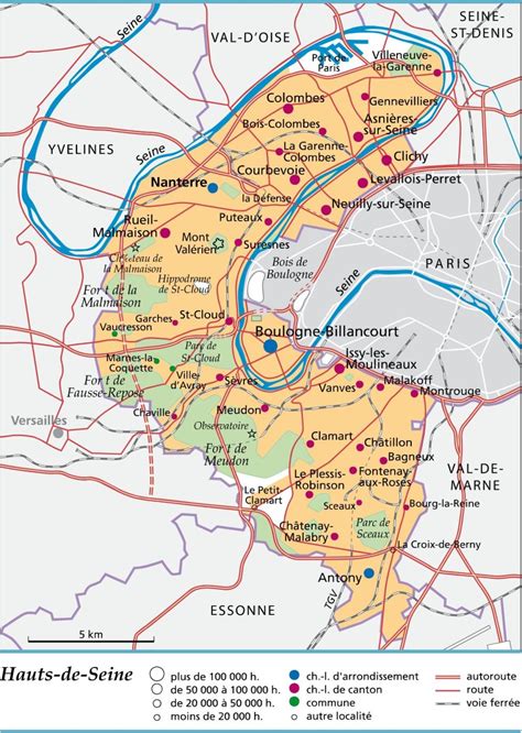 Carte de France indiquant le département des Hauts-de-Seine et la ville de Chaville